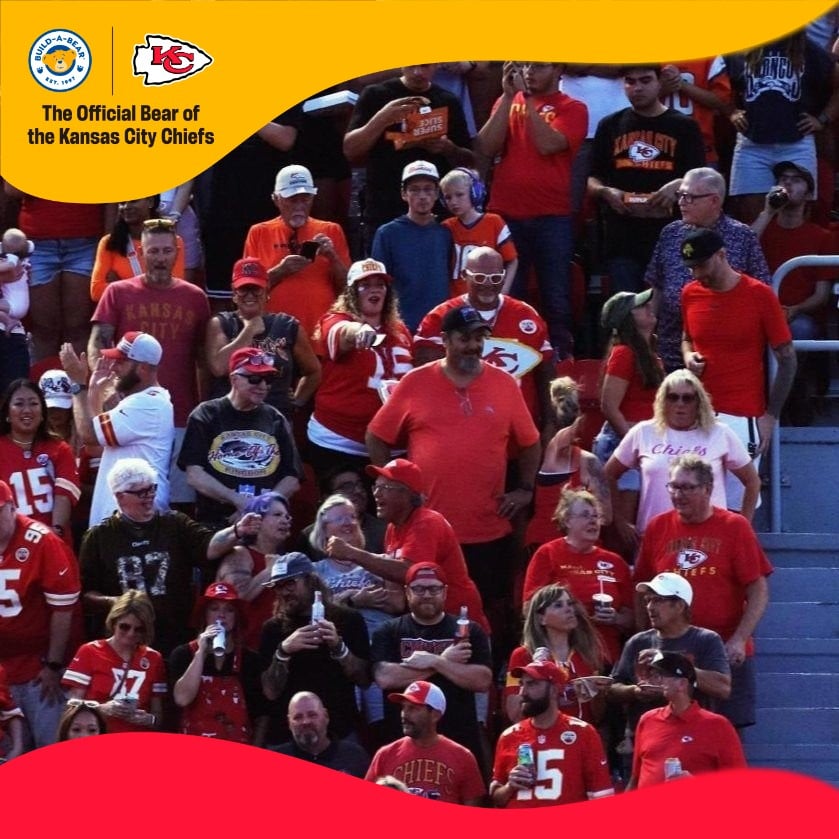 Chiefs Fancam! Spot the Build-A-Bear in the crowd and tag yourself in the crowd at Arrowhead.